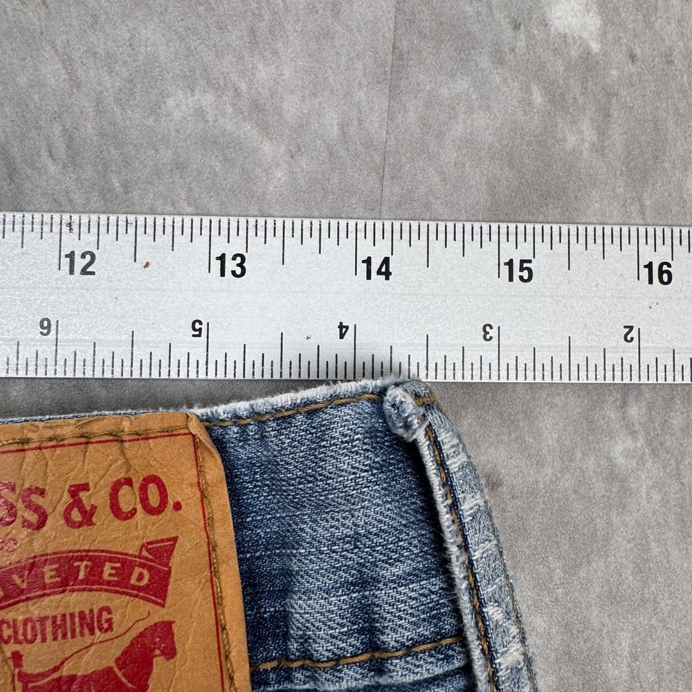 Levis 527 Jeans Mens 30x32 Denim Low Rise Boot Cut Distressed Faded Classic Y2K - Picture 6 of 7